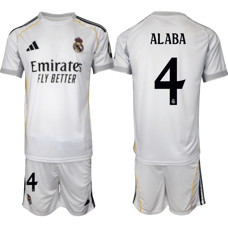 Men 2025-2026 Club Real Madrid home White #4 Soccer Jersey->real madrid jersey->Soccer Club Jersey
